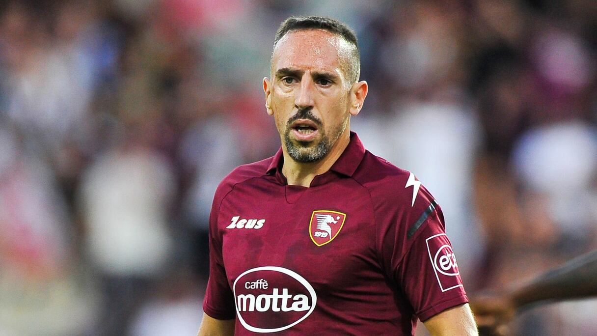Franck Ribéry sous les couleurs de la Salernitana.