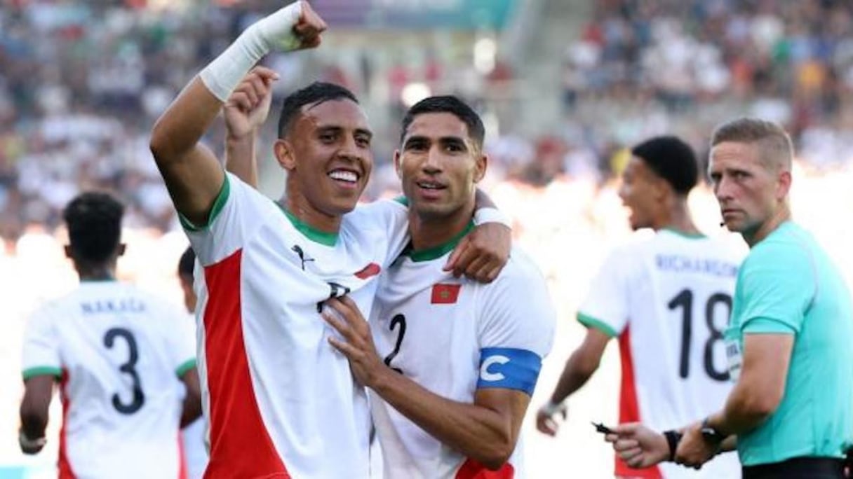 Soufiane Rahimi, double buteur contre l'Egypte.