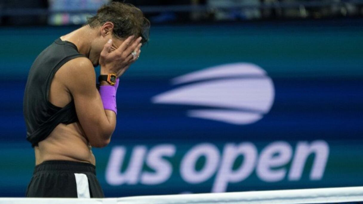 Rafael Nadal après sa victoire en finale de l'US Open de tennis le 8 septembre 2019 à New York.
