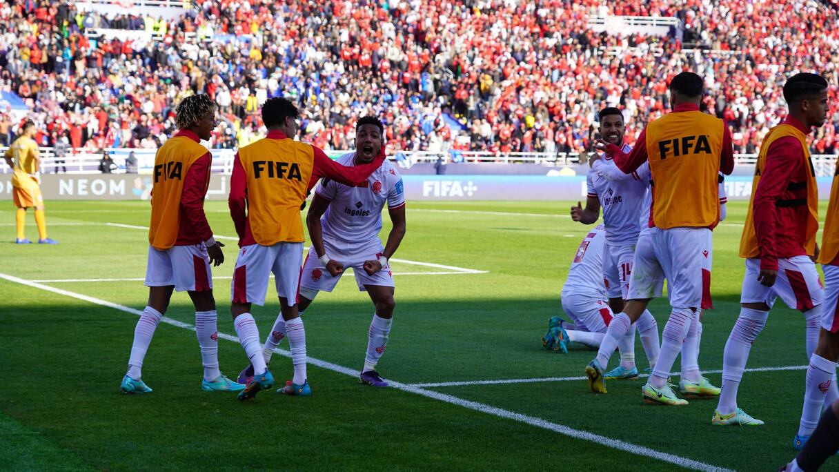 Ayoub El Amloud, buteur lors du match Wydad-Al Hilal, le samedi 4 février 2023.