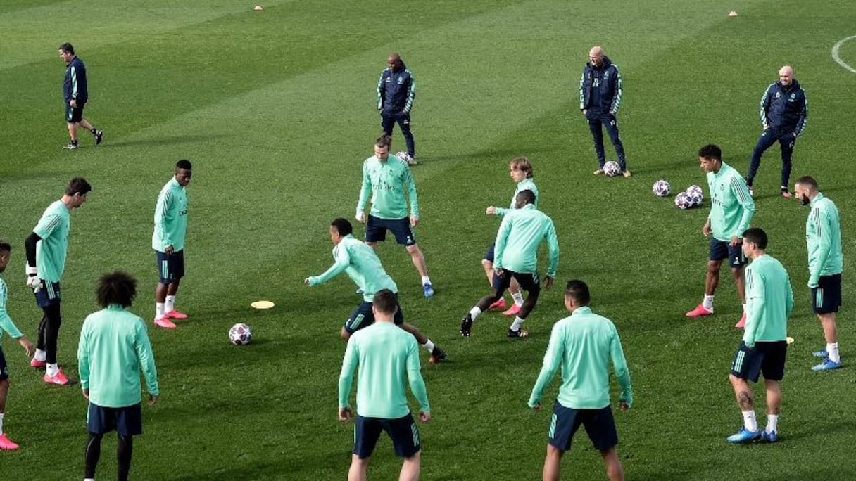 Séance d'entraînement du Real Madrid.