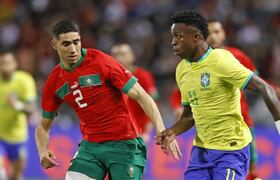 Achraf Hakimi lors de la rencontre Maroc-Brésil ce Samedi 25 mars 2023 à Tanger