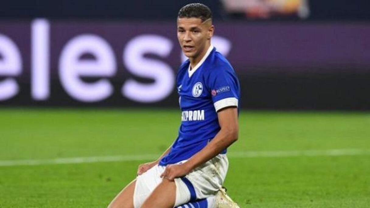 Amine Harti, l'international marocain du club allemand Schalke 04.