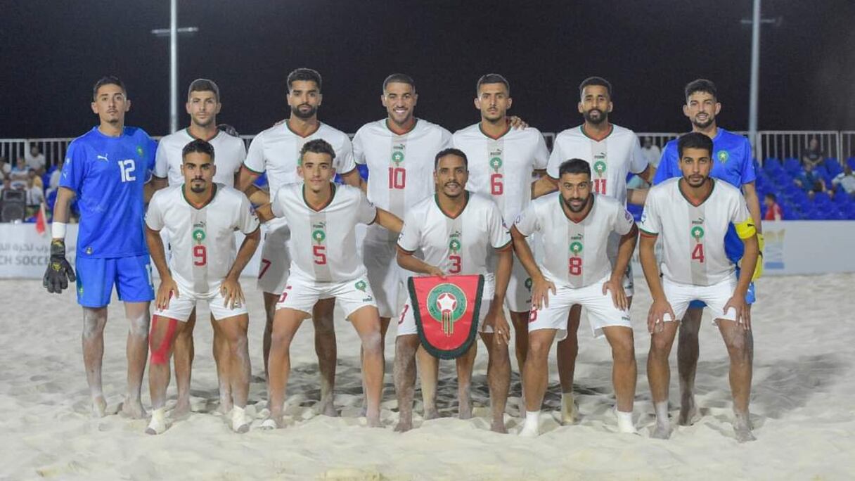 Les Lions de l’Atlas de beach soccer.
