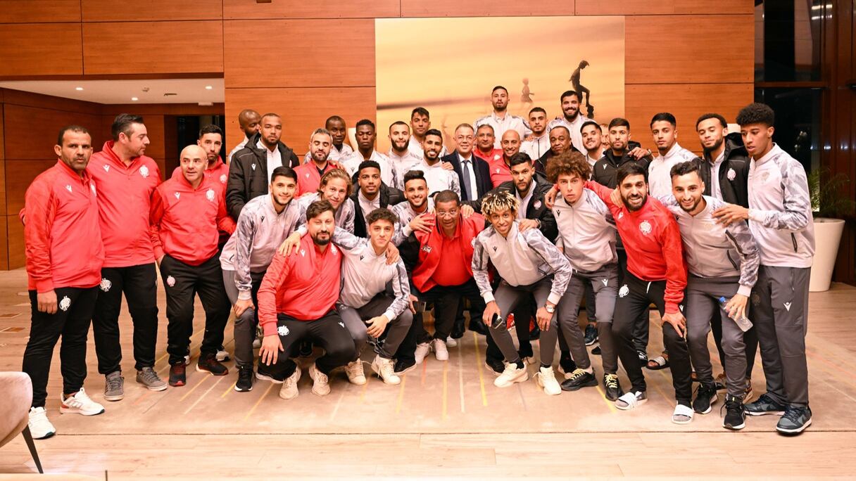 Fouzi Lekjaa rend visite au Wydad avant son quart de finale du Mondial des clubs, le vendredi 3 février 2023.