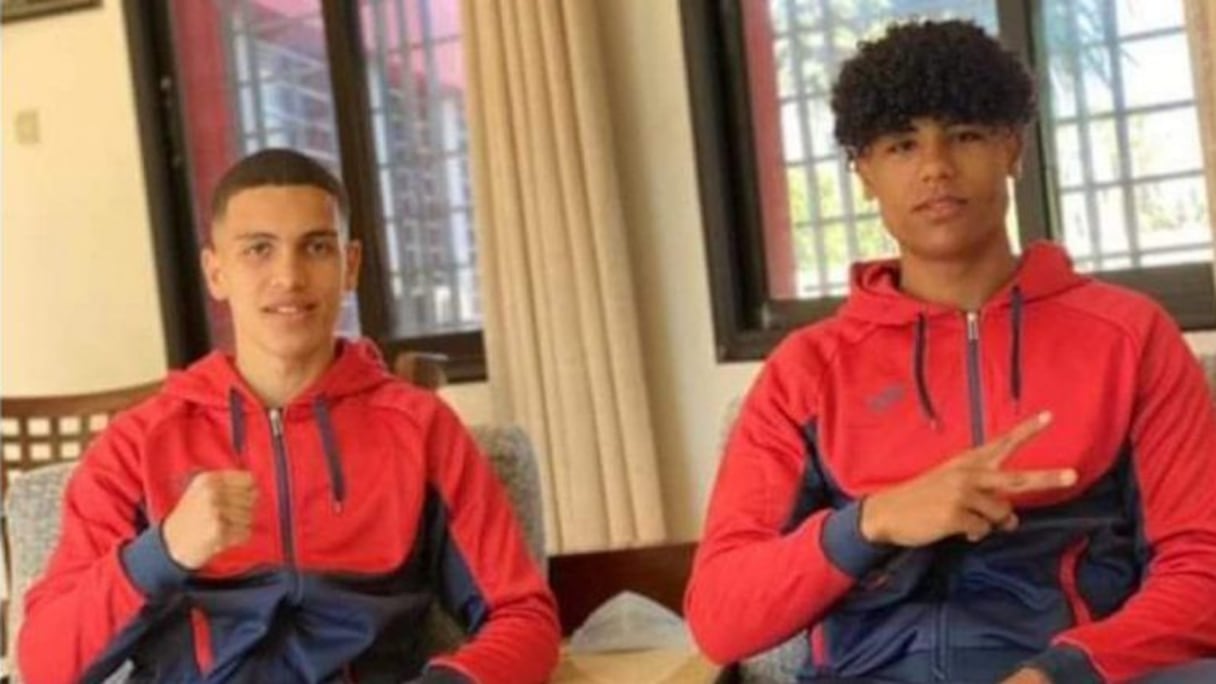 Réda Bouyahyaoui et Ilyas Belmlih, les deux boxeurs marocains qui ont fugué en Pologne.