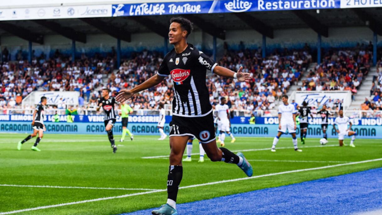 Amine Salama, attaquant franco-marocain du SCO Angers.