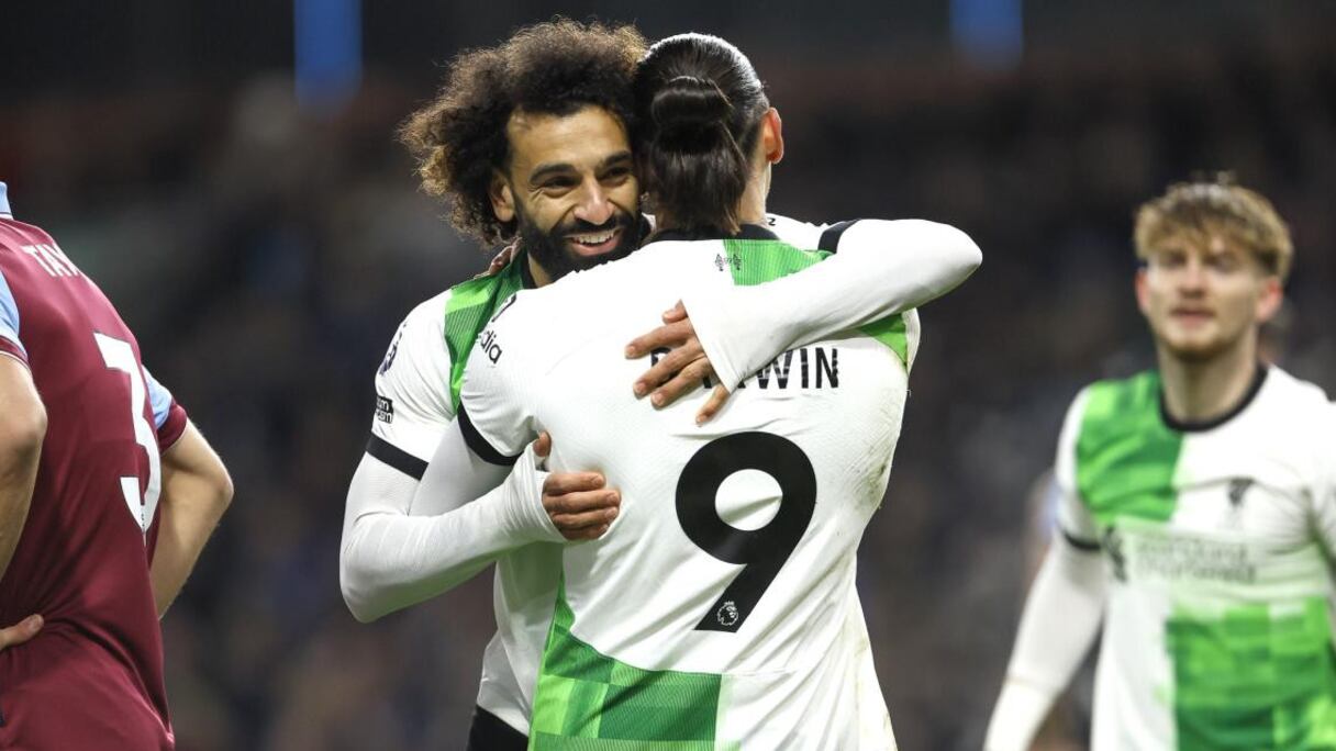 La joie de Mohamed Salah après la victoire de Liverpool contre Burnley, le 26 décembre 2023.