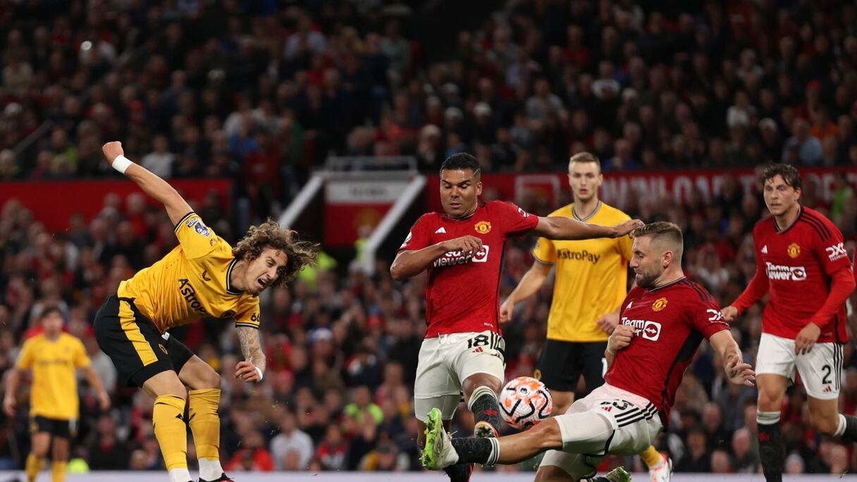 Phase de jeu du match Manchester United-Wolverhampton