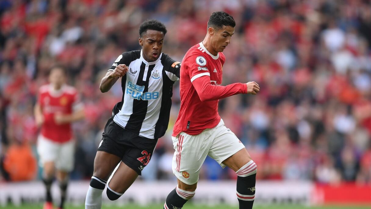 Cristiano Ronaldo lors de sa première avec Manchester United.