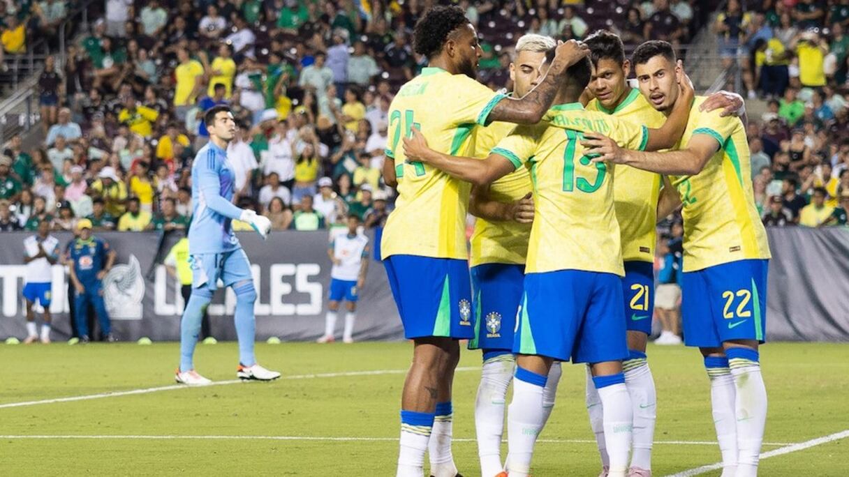 Les joueurs brésiliens lors du match contre le Mexique, le 8 juin 2024.