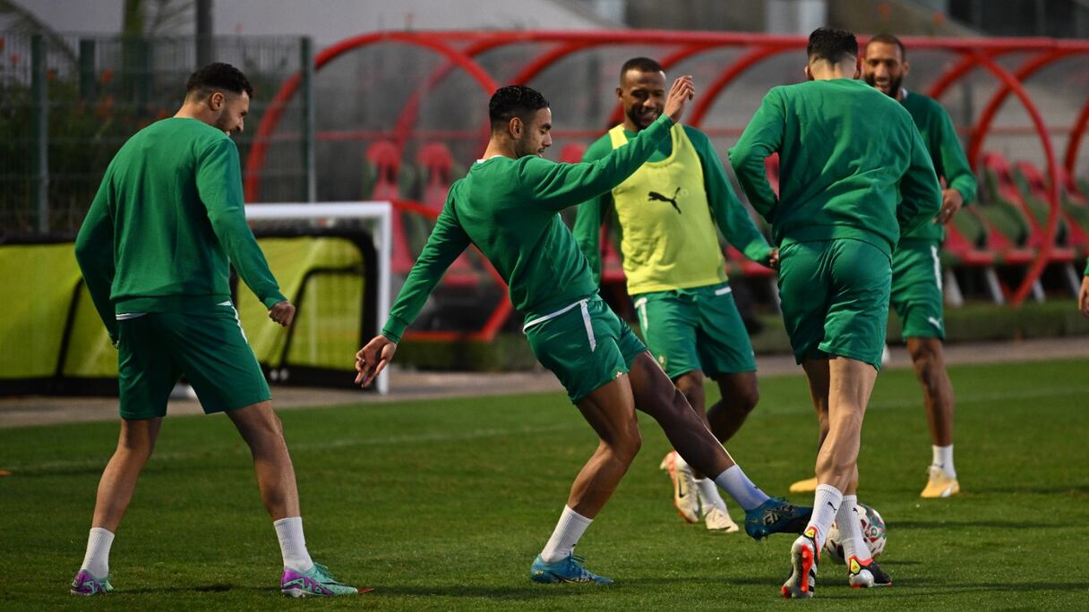 Dernier entraînement avant le départ des Lions de l’Atlas pour la Côte d’Ivoire, le samedi 6 janvier.