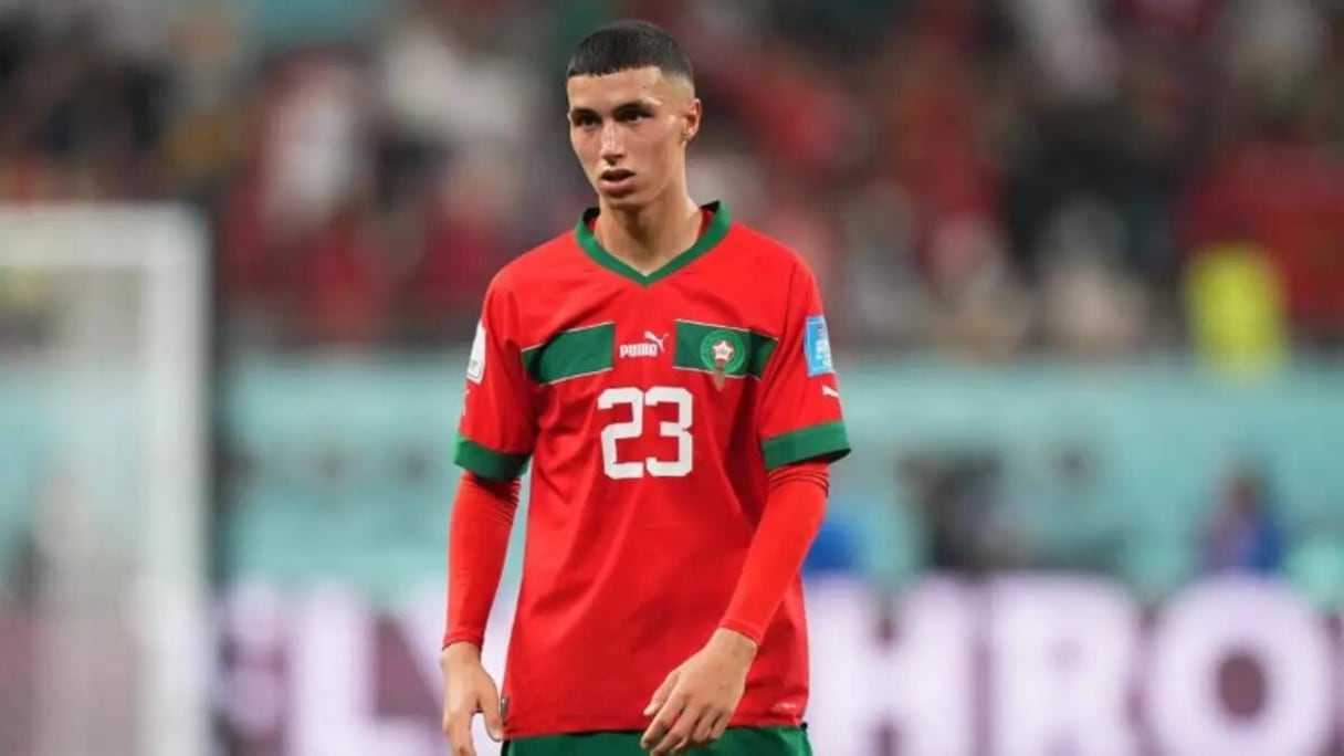 Bilal El Khannouss avec les Lions de l'Atlas.