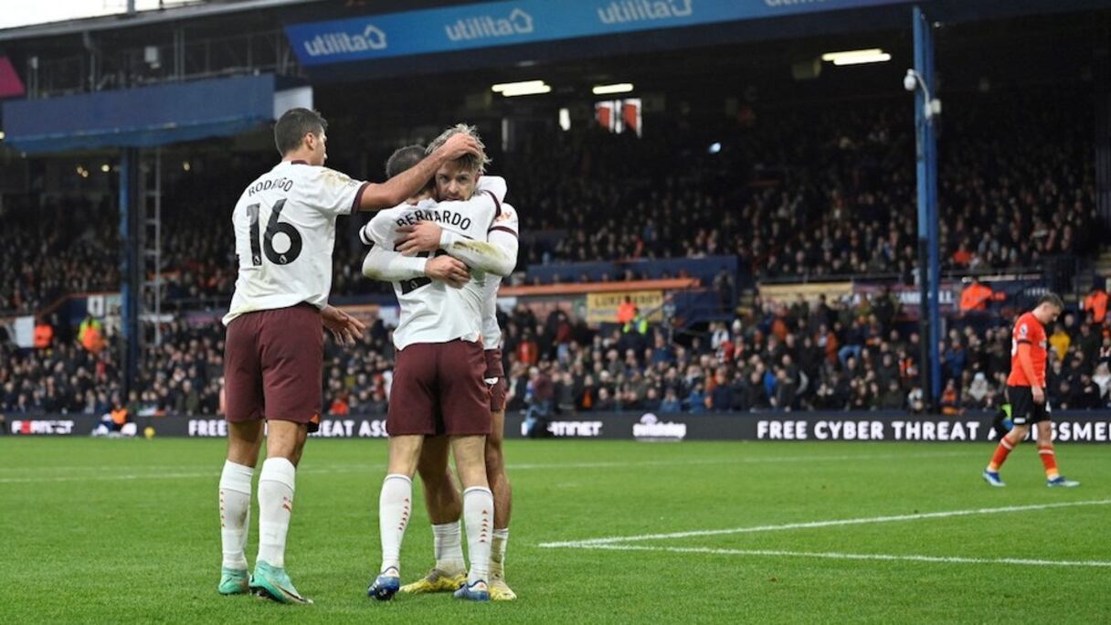 Les joueurs de Manchester City.