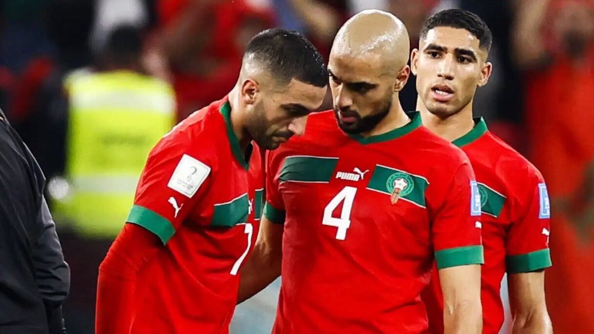 Hakim Ziyech avec Sofyan Amraba et Achraf Hakimi.