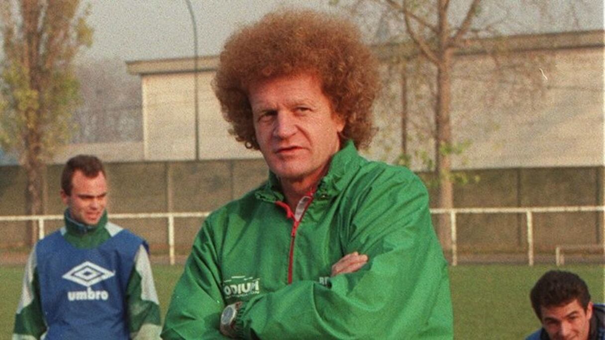L'ancien joueur et entraîneur de Saint-Etienne Robert Herbin, le 28 novembre 1991 à Saint-Ouen.