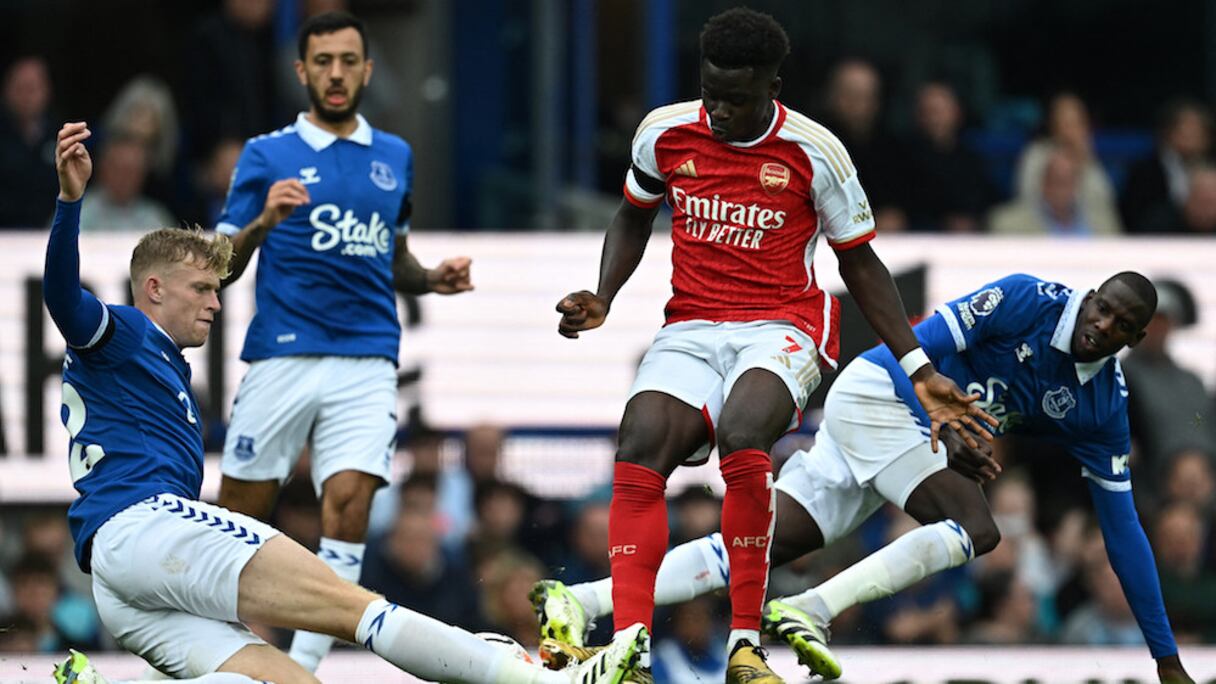Séquence du match Everton-Arsenal (0-1), le 17 septembre 2023.