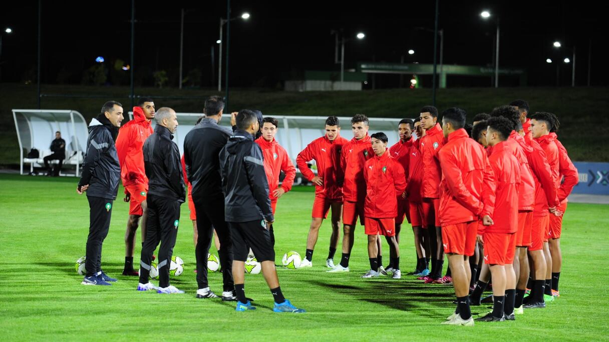 Les Lionceaux de l'Atlas à l'entrainement au stade Nelson Mandela