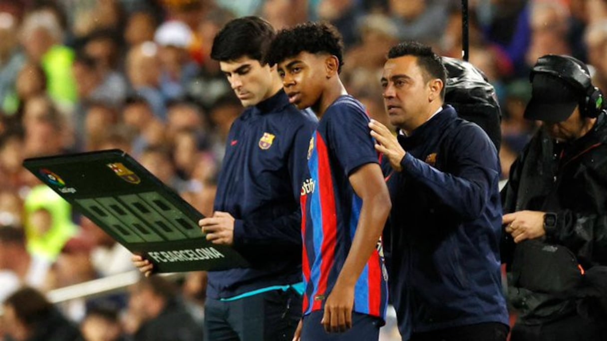 Entrée en jeu de Lamine Yamal lors du match Barça-Bétis