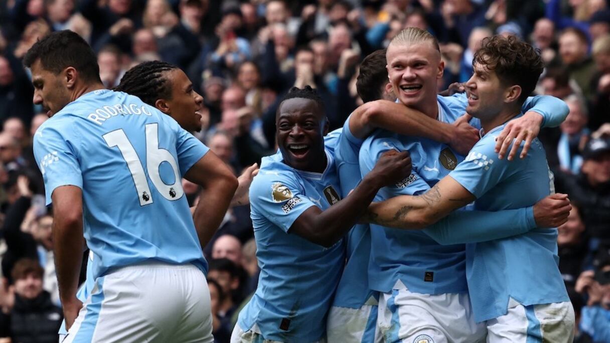 Les joueurs de Manchester City.