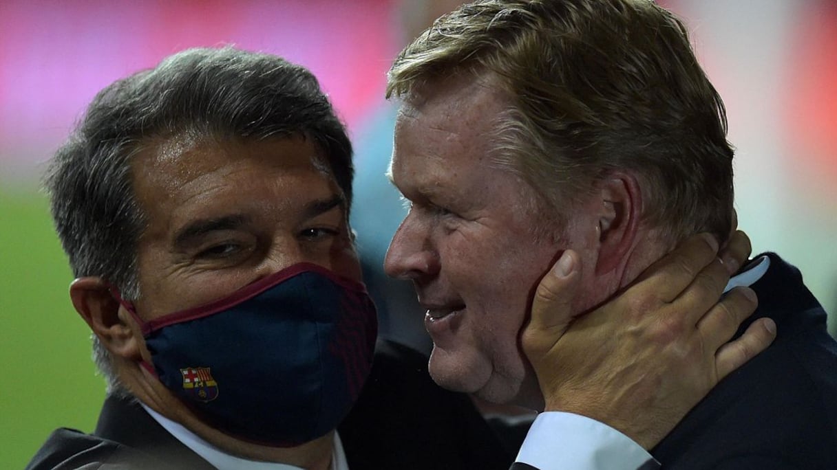 Joan Laporta et Ronald Koeman, président et entraîneur du Barça