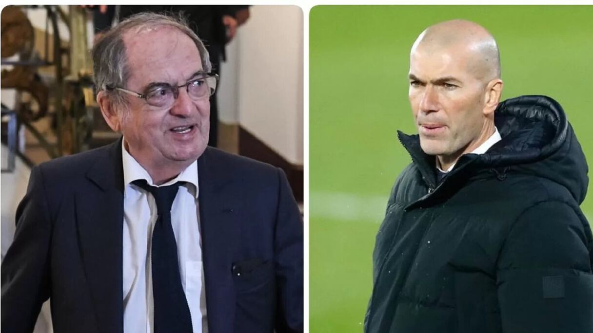 Noël Le Graët et Zinédine Zidane.