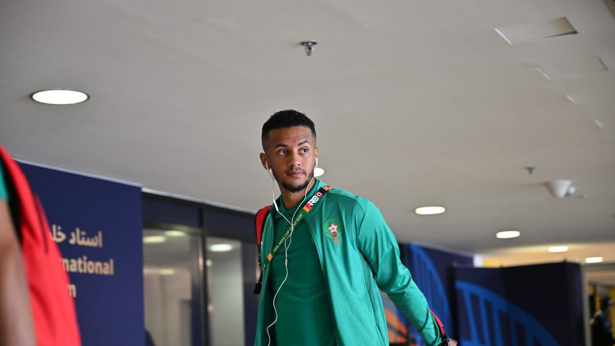 Arrivée des Lions de l'Atlas au Khalifa International Stadium