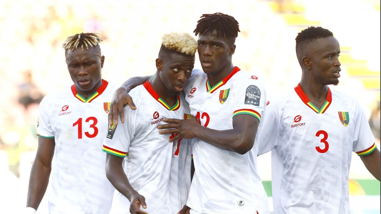 Les joueurs de l'équipe nationale U23 de Guinée, le mardi 27 juin 2023.