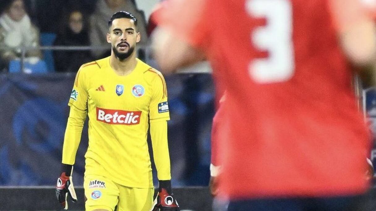 Alaa Bellaarouch portant les couleurs de Racing Club de Strasbourg.