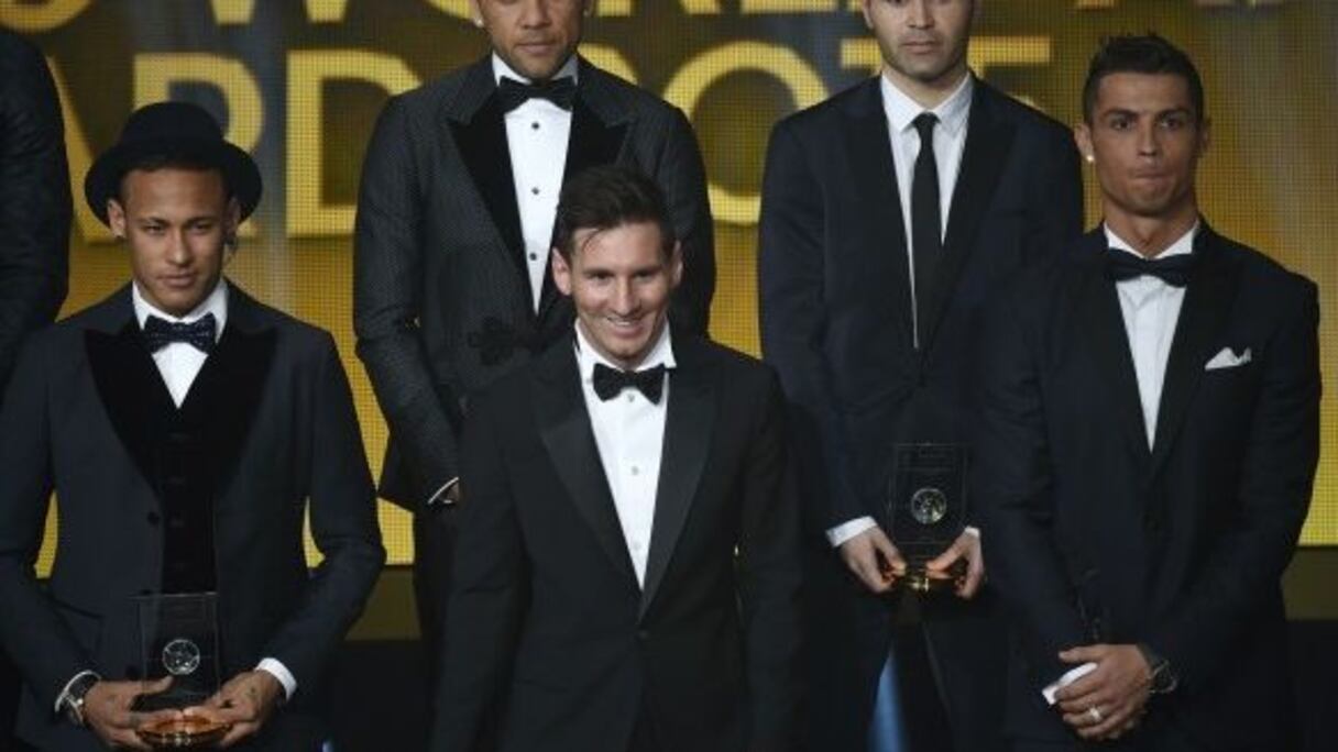 Le podium du Ballon d'Or 2015.