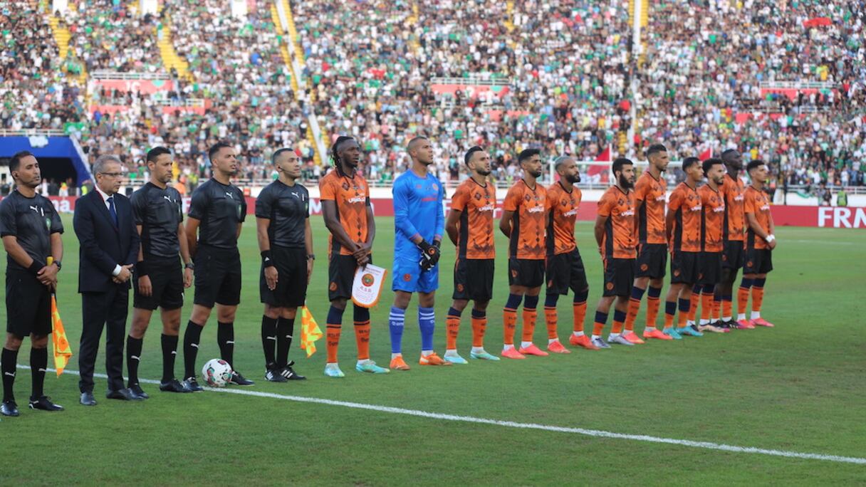 Le onze de départ de la RSB en finale de la Coupe du Trône contre le Raja, le samedi 15 juillet 2023.