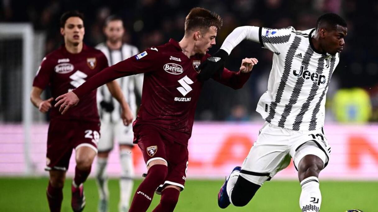 Paul Pogba lors du derby entre la Juventus et Torino