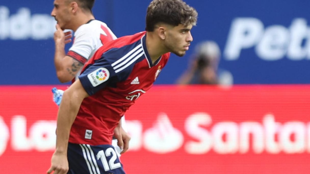 Abdessamad Ezzalzouli sous le maillot d'Osasuna.