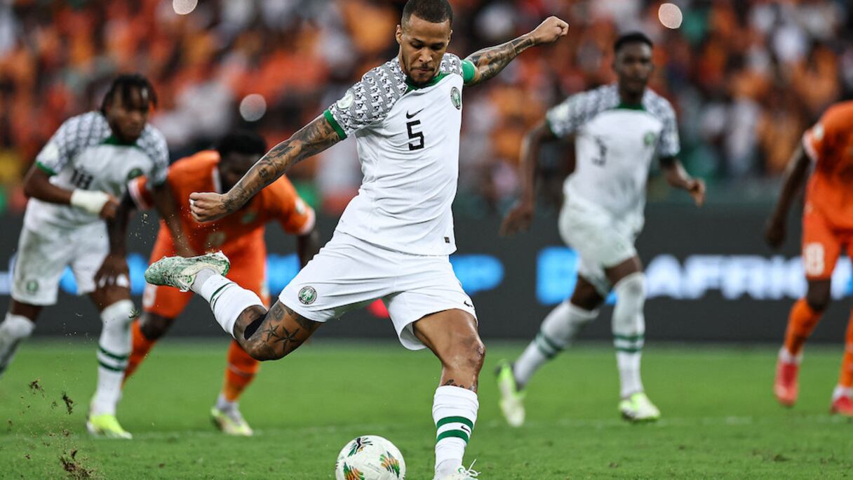 William Troost-Ekong offre la victoire au Nigeria contre la Côte d'Ivoire, le jeudi 18 janvier 2024.