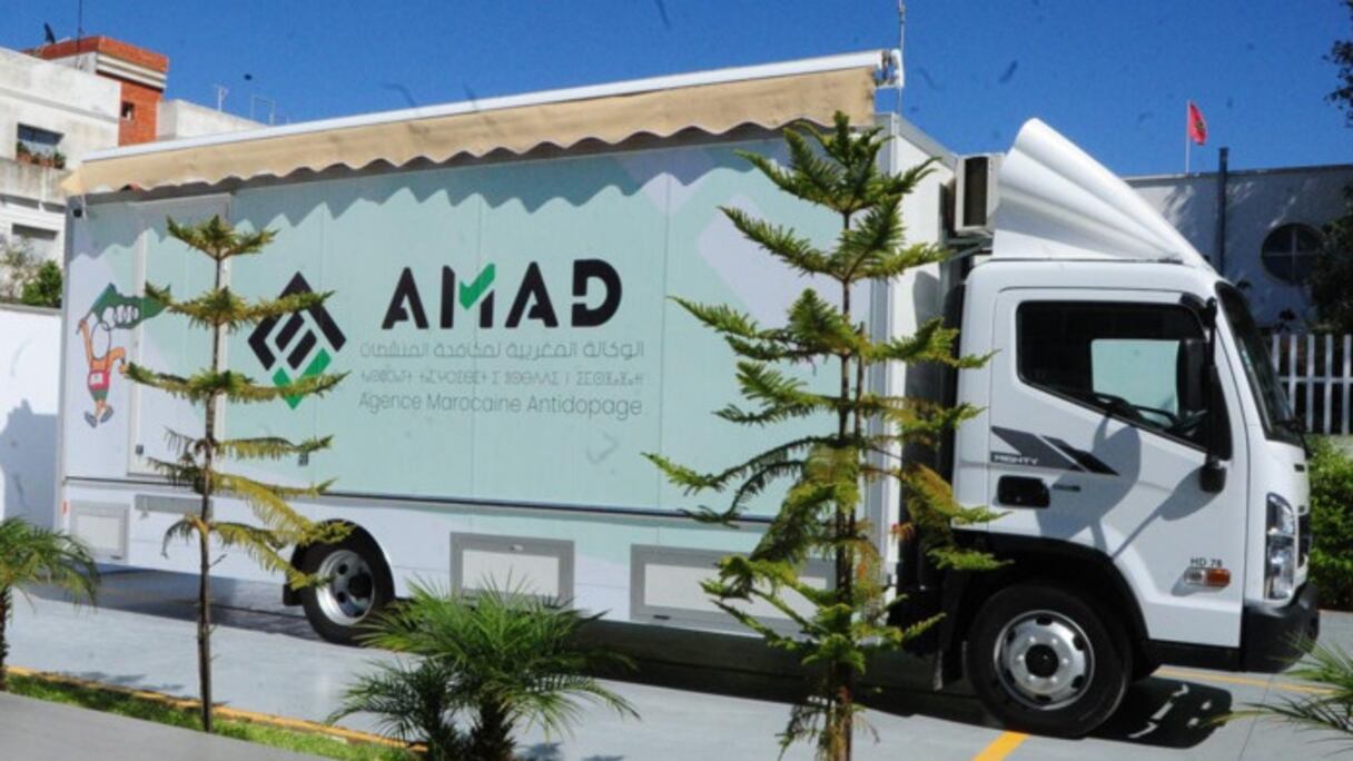 L'unité mobile de la caravane «Sport sans dopage».