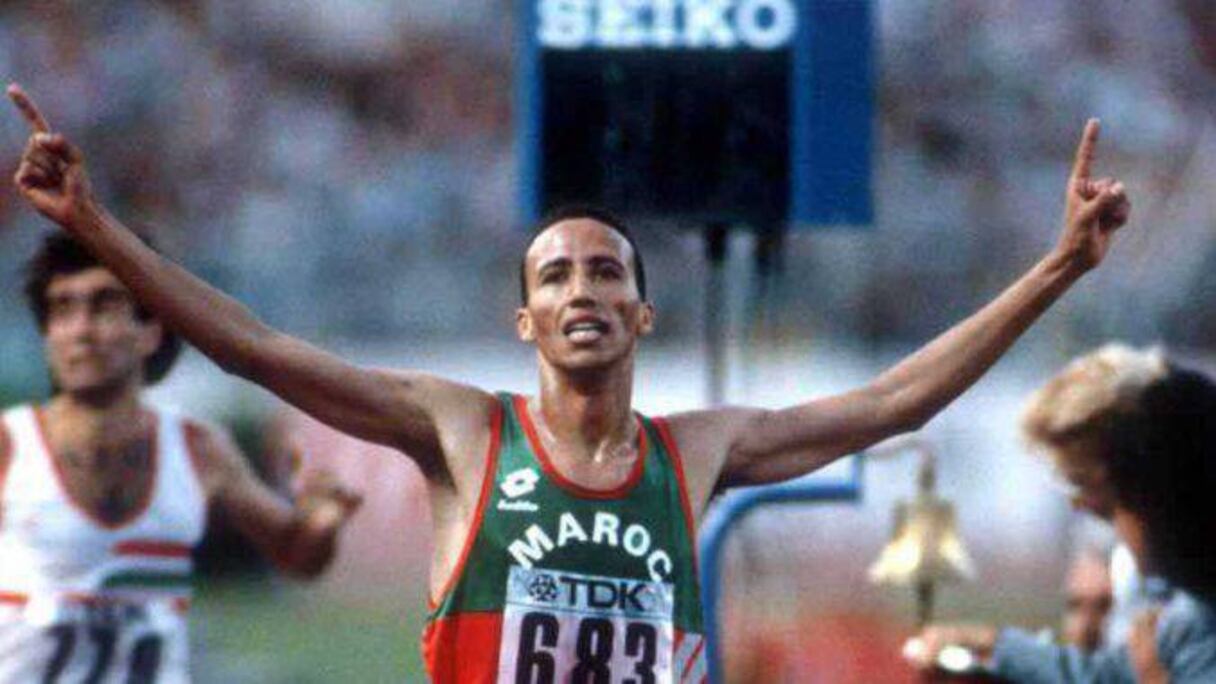 La légende Saïd Aouita a offert au Maroc sa première médaille d'or aux Mondiaux d'athlétisme, à Rome en 1987.