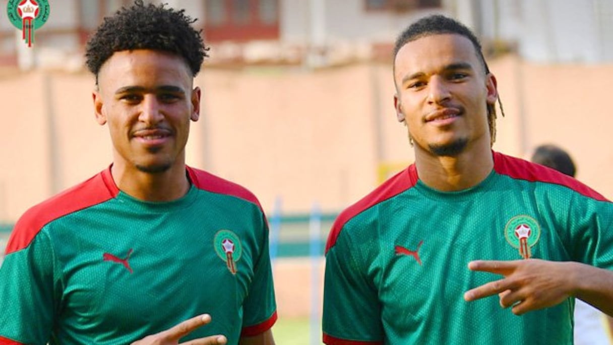 Les frères Samy (à gauche) et Ryan Mmaee sous le maillot marocain.