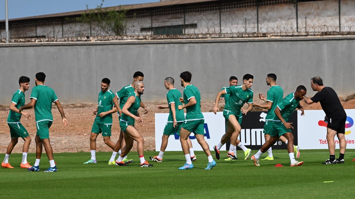 Deuxième entraînement des Lions de l'Atlas à San Pedro, le mardi 9 janvier 2024.