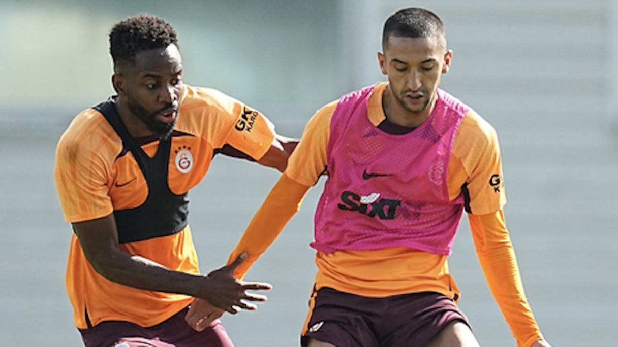 Hakim Ziyech à l'entrainement de Galatasaray, le 22 octobre 2023.