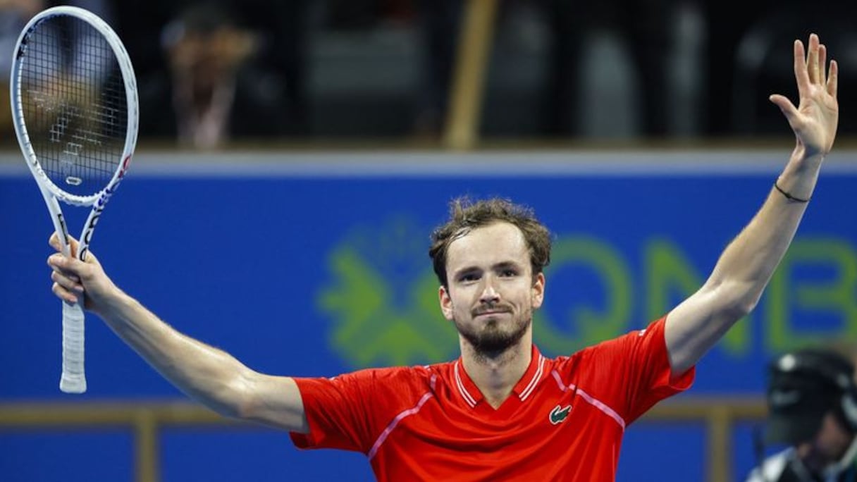 Le tennisman russe Daniil Medvedev au tournoi de Doha, le 25 février 2023.