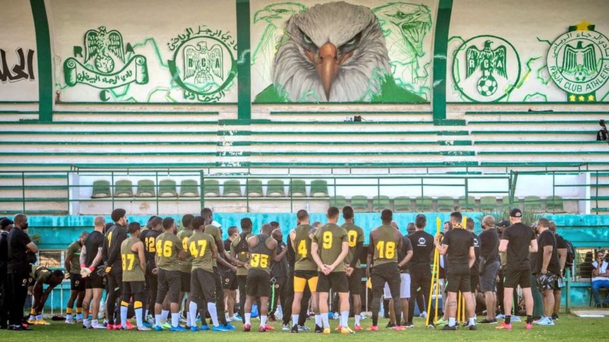 Les Kaizer Chiefs lors d'une séance d'entrainement au Complexe sportif Raja-Oasis.