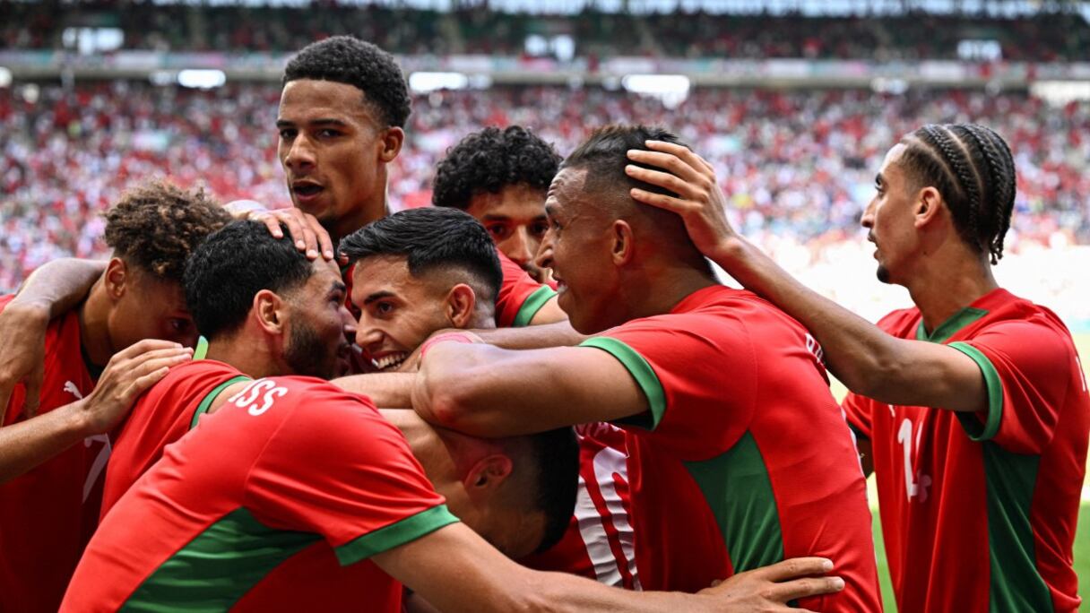 La joie des Lionceaux de l'Atlas U23 face à l'Argentine.