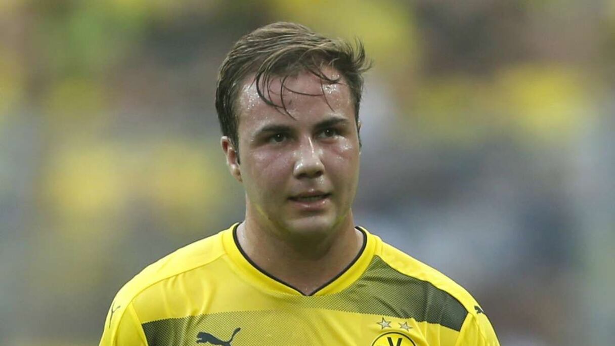 Mario Götze, milieu offensif au Borussia Dortmund.