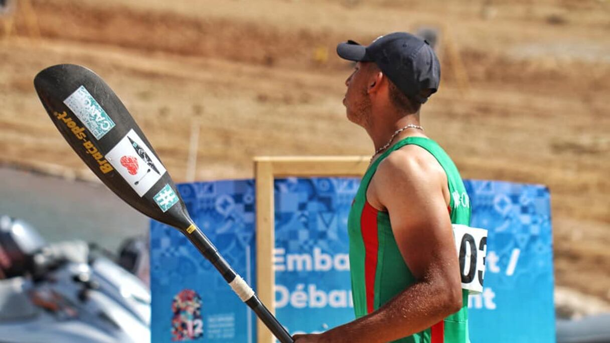 Le Kayakiste marocain Achraf Elaidi