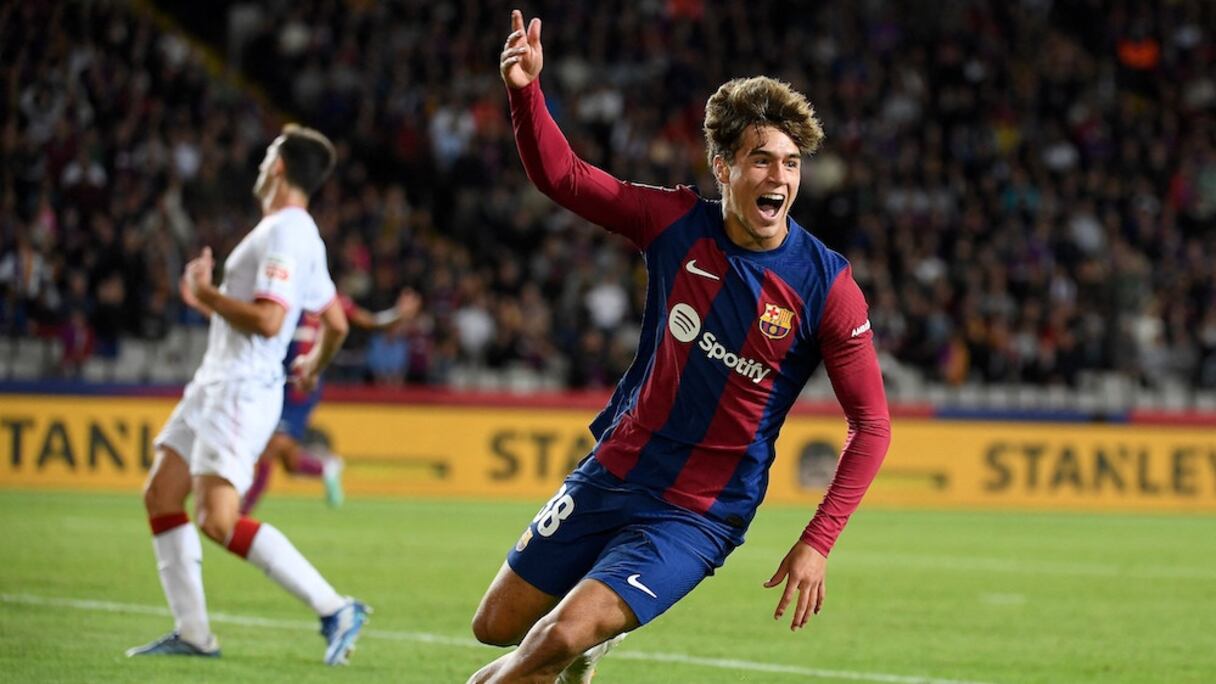 Marc Guiu, jeune joueur du FC Barcelone.