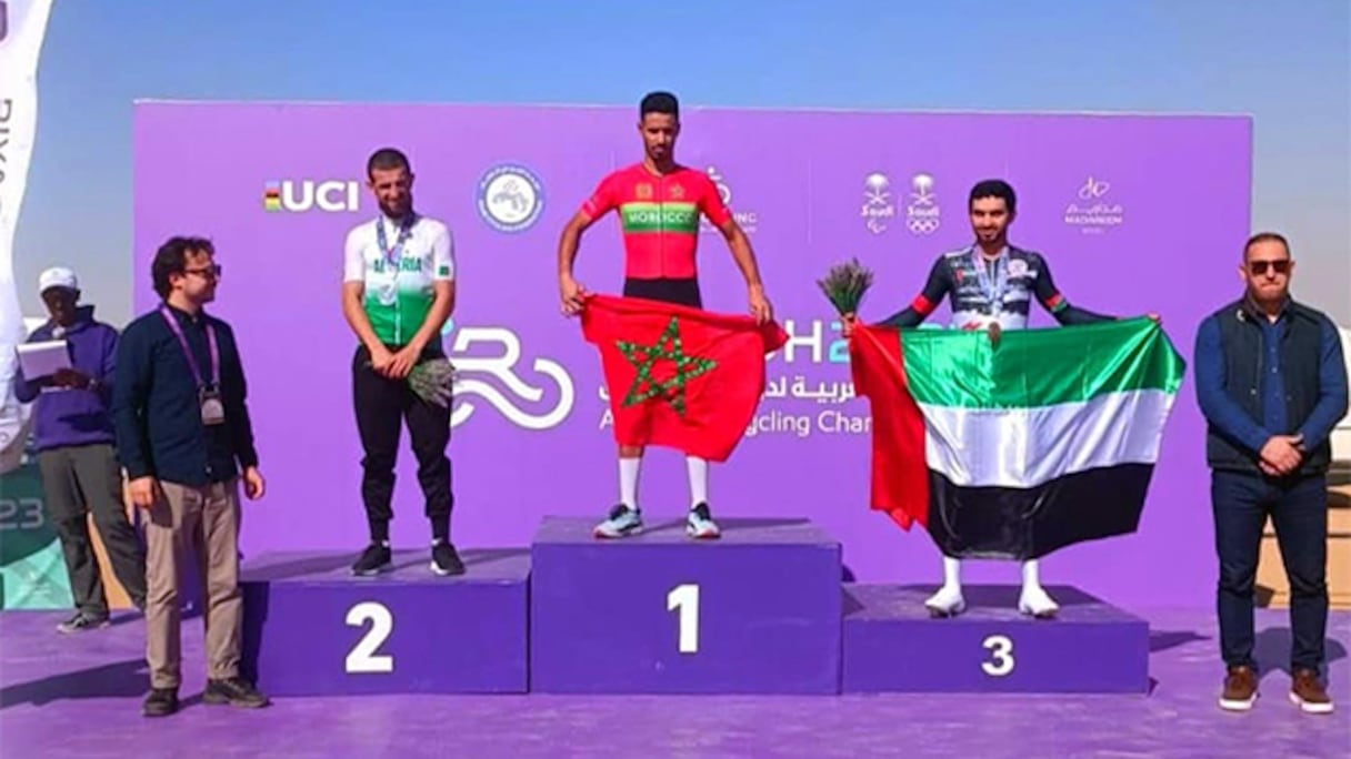 Le coureur cycliste marocain Mohcine Al Korji.