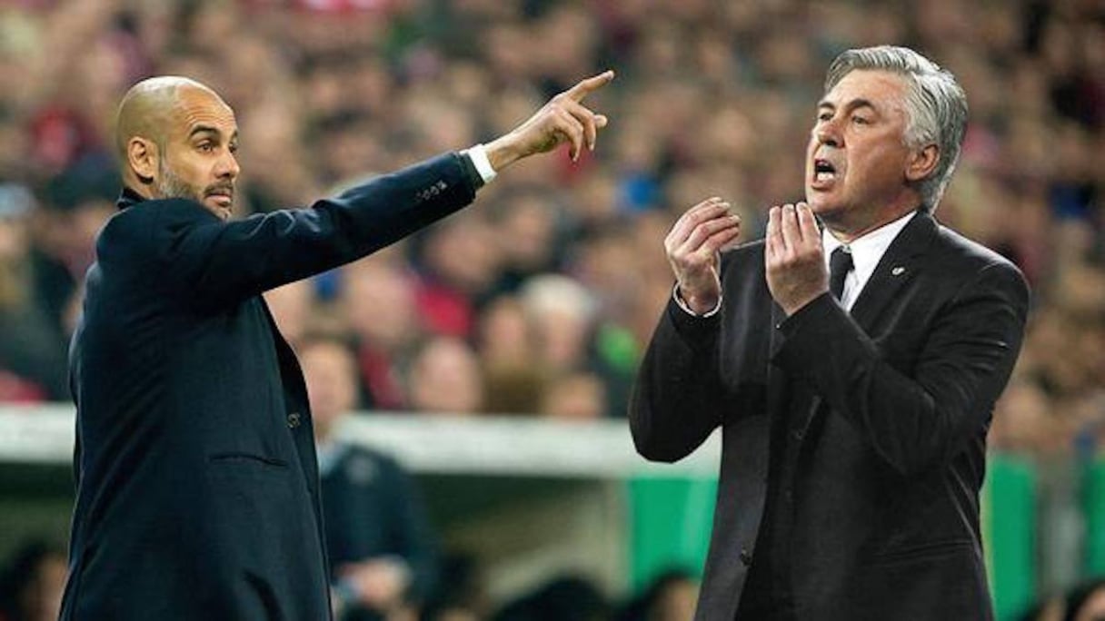 Carlo Ancelotti et Pep Guardiola.