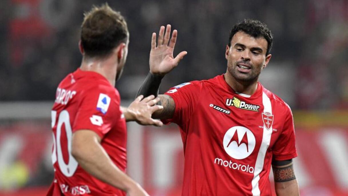 La joie des joueurs de Monza, vainqueur de Naples 2-0, le 14 mai 2023.