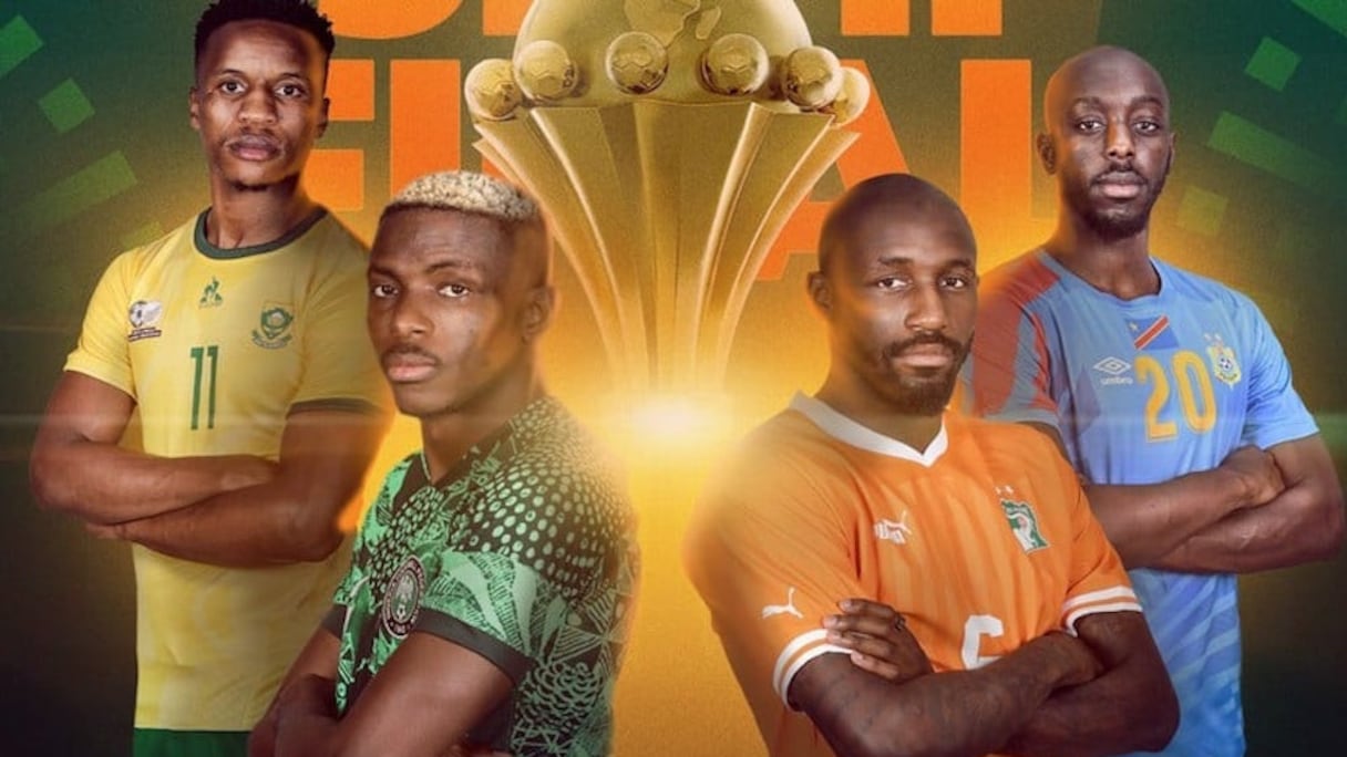 Les leaders des 4 pays qualifiés pour les demi-finales de la CAN 2023.