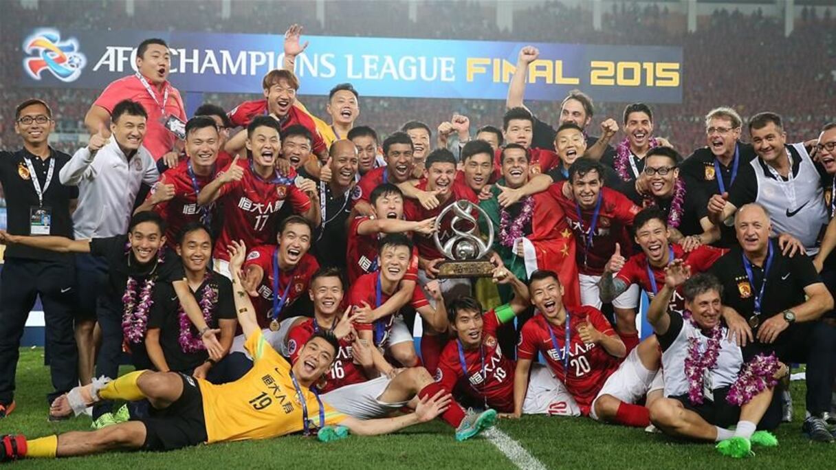 L'équipe de Guangzhou Evergrande.